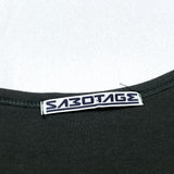 (designers) 1990'S～ MADE IN PORTUGAL SABOTAGE SLEEVE BELTED DESIGN LOGO PRINTED SHIRT