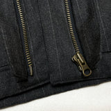 (designers) 1997 GENERAL RESEARCH STRIPED WOOL MOTORCYCLE JACKET