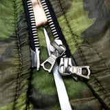 (designers) MADE IN USA DR.ROMANELLI REMAKE CAMOUFLAGE PATTERN QUILTED JACKET WITH CHAIN STITCH