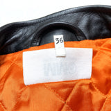 (designers) 2021 MADE IN ITALY MAISON MARGIELA MM6 FIVE ZIP LEATHER BIKER VEST