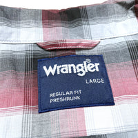 (VINTAGE) 2000'S～ WRANGLER SHADOW PALID LOOP COLLAR BOX SHIRT