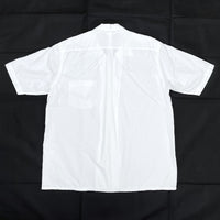 (DESIGNERS) MADE IN JAPAN COMOLI 'BETASYAN' OPEN COLLAR SHORT SLEEVE BOX SHIRT