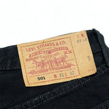 (vintage) 1999 MADE IN USA Levi's 501 OVERDYED BLACK DENIM PANTS