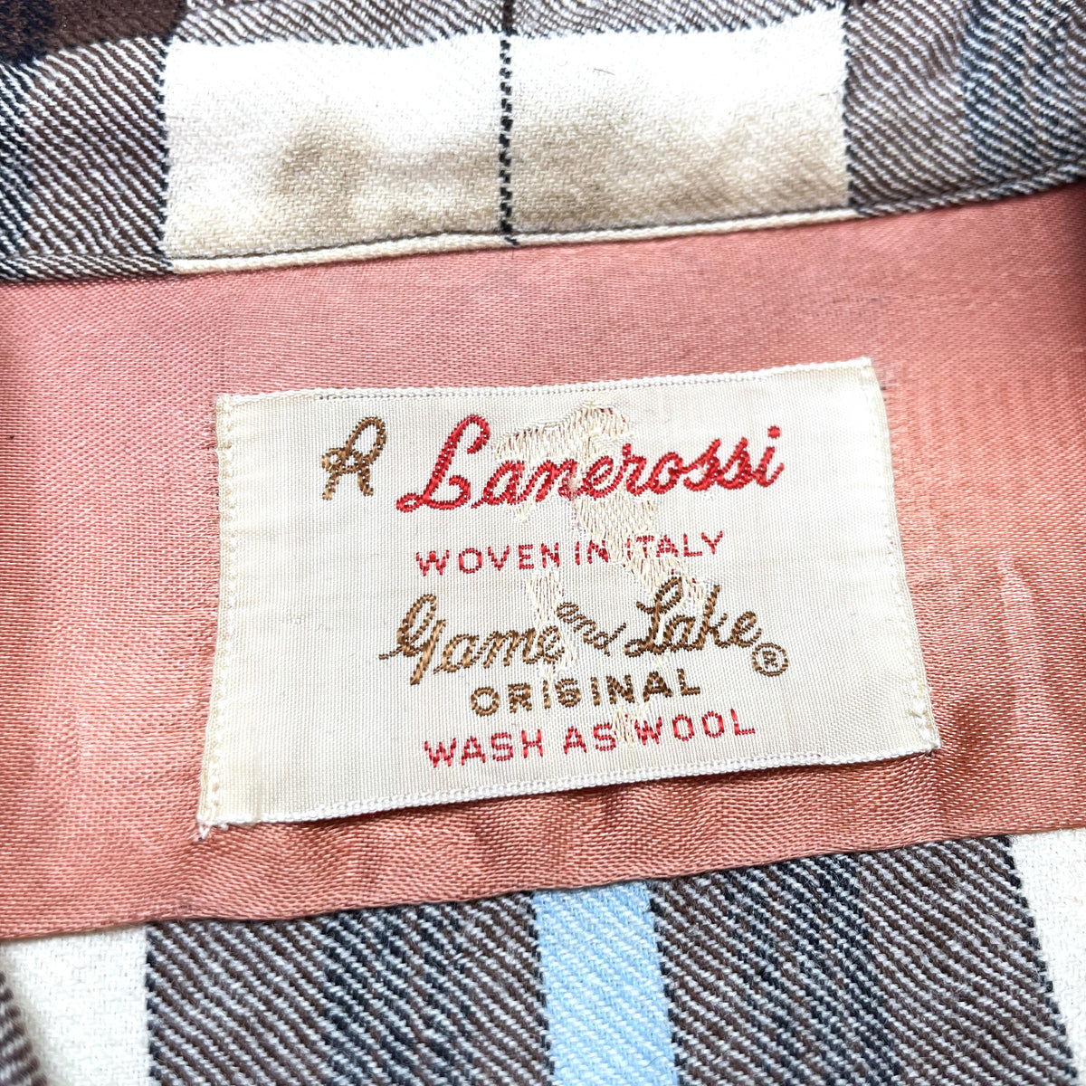 (VINTAGE) 1950'S～ Lanerossi PLAID PATTERN RIBED SHIRT – Linco