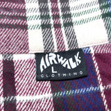 (VINTAGE) 1990'S～ MADE IN USA AIRWALK PLAID PATTERN ZIP UP HEAVY FLANNEL BOX SHIRT