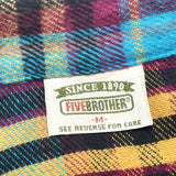 (vintage) 1990'S～ FIVE BROTHER PLAID PATTERN HEAVY FLANNEL SHIRT