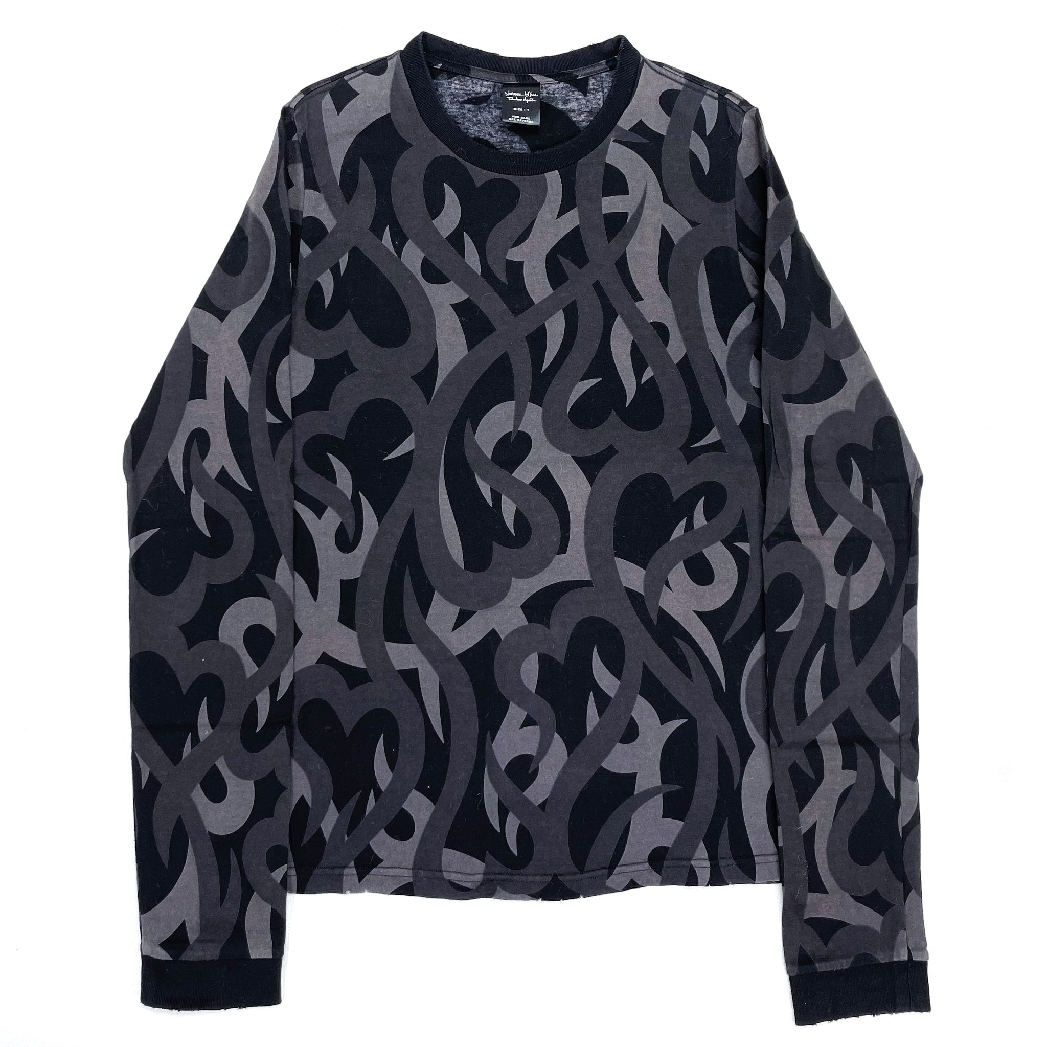 DESIGNERS) 2000'S NUMBER NINE TRIBAL CAMOUFLAGE PATTERN DISTRESSED