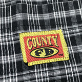 (VINTAGE) DEAD STOCK NEW 2000'S～ FB COUNTY PLAID PATTERN SHORT SLEEVE BOX SHIRT