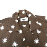 (VINTAGE) 1970'S MADE IN FRANCE EQUIPMENT TOTAL PATTERN PRINT RAYON OPEN COLLAR BOX SHIRT