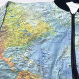 (VINTAGE) 1986 WORLD MAP ALL OVER PRINT TYVEK JACKET