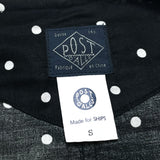 (designers) POST O'ALLS POLKA DOT PATTERN KUNG FU SHIRT CARDIGAN