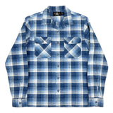 (VINTAGE) 2000'S RRL PLAID PATTERN OPEN COLLAR BOX SHIRT