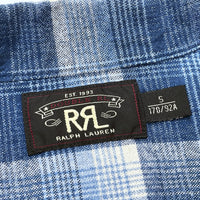 (VINTAGE) 2000'S RRL PLAID PATTERN OPEN COLLAR BOX SHIRT