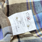 (designers) MADE IN JAPAN Jipijapa LATTICE PATTERN COTTON LINEN LOOP COLLAR SHORT SLEEVE BOX BUTTON DOWN SHIRT