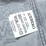 (DESIGNERS) 1990'S～ MADE IN ITALY ICEBERG JEANS KEITH HARING STYLE PRINT BLACK DENIM PANELED SHIRT