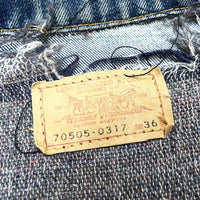 (VINTAGE) 1970'S MADE IN USA Levi's 70505-0317 BIG E DENIM TRUCKER JACKET WITH BLANKET LINER