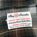 (vintage) 1960'S～ Macy Associates SHADOW PLAID RAYON LOOP COLLAR BOX SHIRT