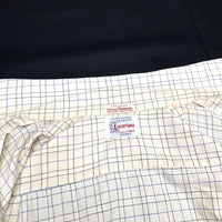 (VINTAGE) 1960'S～ Luxuriana LATTICE PATTERN COTTON 100% LOOP COLLAR BOX SHIRT AS IS