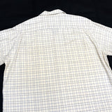 (VINTAGE) 1960'S～ Luxuriana LATTICE PATTERN COTTON 100% LOOP COLLAR BOX SHIRT AS IS