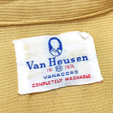 (VINTAGE) 1960'S VAN HEUSEN STRIPED RAYON OPEN COLLAR BOX SHIRT