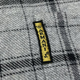 (designers) 1990'S～ MADE IN ITALY ARMANI JEANS LATTICE PATTERN BOX SHIRT