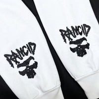 (VINTAGE) 1990'S MADE IN USA RANCID PULLOVER HOODIE SWEAT SHIRT WITH SLEEVE PRINT