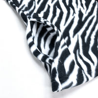 (VINTAGE) DEAD STOCK NEW 2000'S～ UNKNOWN ZEBRA PATTERN FLEECE JACKET