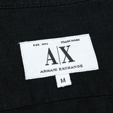 (designers) 1990'S～ MADE IN HONG KONG ARMANI EXCHANGE LINEN 100% LOOP COLLAR SHORT SLEEVE BOX SHIRT