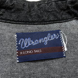 (vintage) 1990'S～ WRANGLER YARN DYED BLACK DENIM WESTERN SHIRT
