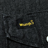 (vintage) 1990'S～ WRANGLER YARN DYED BLACK DENIM WESTERN SHIRT