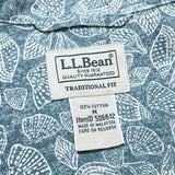 (vintage) 2000'S～ L.L.BEAN SHELL PATTERN TOTAL PATTERN PRINT LOOP COLLAR SHORT SLEEVE BOX SHIRT