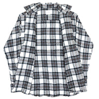 (DESIGNERS) 2000'S GOOD ENOUGH PLAID WRINKLED FRENCH CUFFS SHIRT