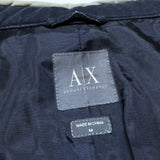 (DESIGNERS) ARMANI EXCHANGE LINED DESIGN COTTON SINGLE BREASTED BIKER JACKET