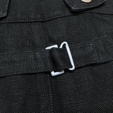 (DESIGNERS) MADE IN JAPAN FACETASM LINEN 100% OVER ALL STYLE VEST WITH CINCH BUCKLE