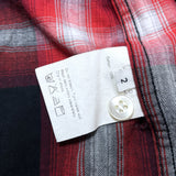 (designers) MADE IN JAPAN UNUSED SHADOW PLAID 2WAY DESIGN LOOP COLLAR BOX SHIRT