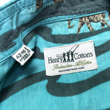 (vintage) 1980'S～ MADE IN ITALY Henley Cotton's STRIPED X ELEPHANT ALL OVER PRINT SHORT SLEEVE SHIRT