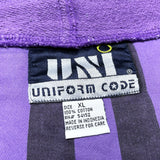 (VINTAGE) 1990'S～ UNIFORM CODE STRIPED PATTERN SWEAT HOODED SHIRT