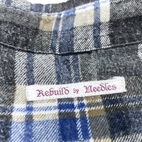 (DESIGNERS) NEW Rebuild by Needles REMAKE 7 CUT ZIP UP LIGHT FLANNEL SHIRT