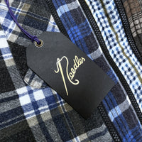 (DESIGNERS) NEW Rebuild by Needles REMAKE 7 CUT ZIP UP LIGHT FLANNEL SHIRT