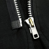(japan) 1990'S～ DOUBLE SHOCK 2 STEP ZIP DESIGN SLEEVE KNIT PANELED ZIP UP HOODIE SWEAT SHIRT