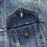 (VINTAGE) 1970'S～ Levi's 70505 BIG E DENIM TRUCKER JACKET WITH PAINT, PATCH