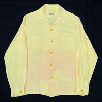 (VINTAGE) 1950'S MADE IN USA McGREGOR RAYON OPEN COLLAR BOX SHIRT AS IS