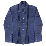 (DESIGNERS) 1990'S MARITHE FRANCOIS GIRBAUD IRREGULAR ZIP DESIGN JACKET