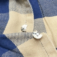 (VINTAGE) 1990'S～ MADE IN USA ST JOHN'S BAY BLOCK CHECKERED HEAVY FLANNEL SHIRT