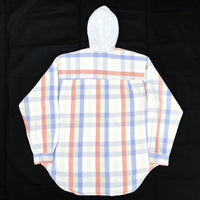 (VINTAGE) 1990'S PLAID PATTERN HOODED HEAVY FLANNEL SHIRT