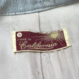 (VINTAGE) 1950'S MADE IN CALIFORNIA KASURI PATTERN GABARDINE JACKET AS IS