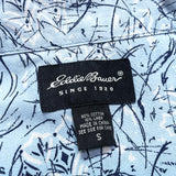 (vintage) 2000'S～ EDDIE BAUER TOTAL PATTERN PRINT COTTON LINEN SHORT SLEEVE BOX SHIRT