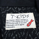 (JAPAN) 1980'S～ T-KIDS ANIMAL PATTERN FAUX FUR PANELED RAYON LACE UP SHIRT