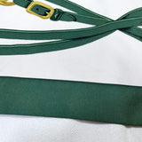 (DESIGNERS) MADE IN ITALY HERMES FRONT SILK SCARF PANELED LONG SLEEVE POLO SHIRT