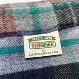 (VINTAGE) 1990'S～ FIVE BROTHER PLAID PATTERN HEAVY FLANNEL SHIRT